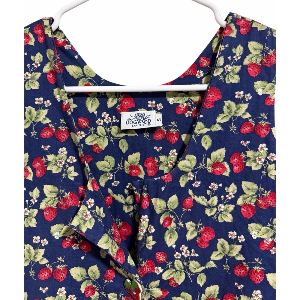 Dogwood Lane Strawberry Fields Cottage Farm Core Sleeveless Dress Women's Small - Picture 9 of 14